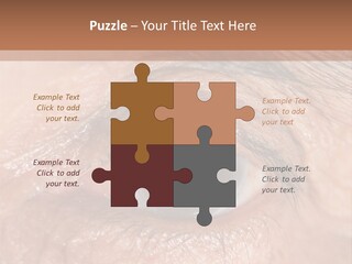 A Close Up Of An Eye With A Brown Background PowerPoint Template
