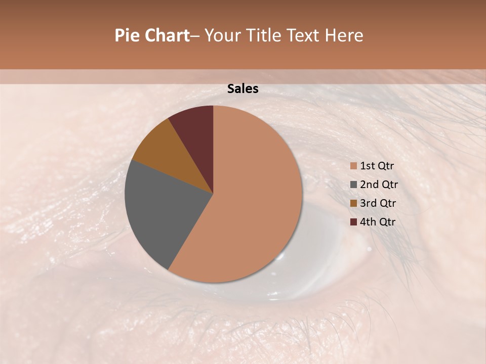 A Close Up Of An Eye With A Brown Background PowerPoint Template