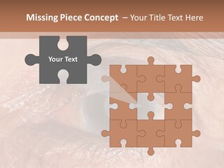 A Close Up Of An Eye With A Brown Background PowerPoint Template