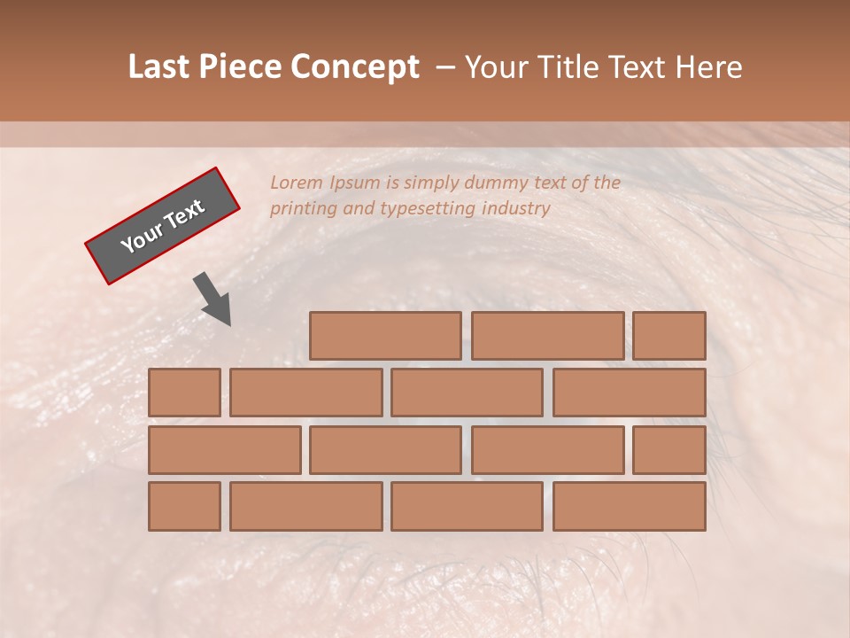 A Close Up Of An Eye With A Brown Background PowerPoint Template