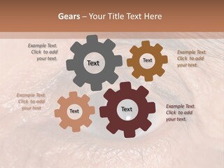 A Close Up Of An Eye With A Brown Background PowerPoint Template