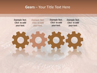 A Close Up Of An Eye With A Brown Background PowerPoint Template
