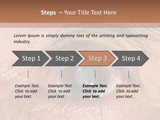 A Close Up Of An Eye With A Brown Background PowerPoint Template