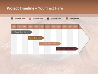 A Close Up Of An Eye With A Brown Background PowerPoint Template