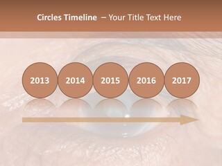 A Close Up Of An Eye With A Brown Background PowerPoint Template