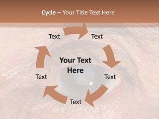 A Close Up Of An Eye With A Brown Background PowerPoint Template