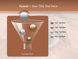 A Close Up Of An Eye With A Brown Background PowerPoint Template