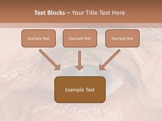 A Close Up Of An Eye With A Brown Background PowerPoint Template