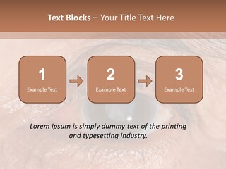 A Close Up Of An Eye With A Brown Background PowerPoint Template