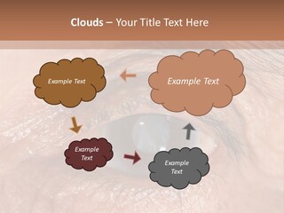 A Close Up Of An Eye With A Brown Background PowerPoint Template
