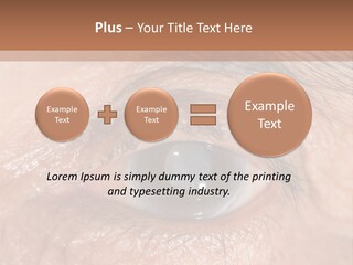 A Close Up Of An Eye With A Brown Background PowerPoint Template