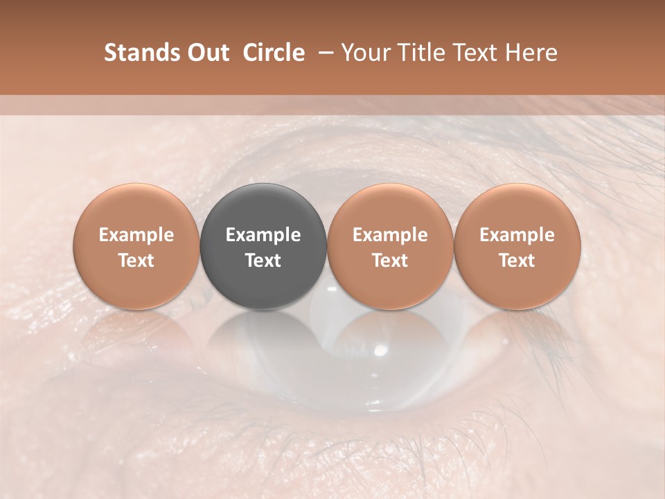 A Close Up Of An Eye With A Brown Background PowerPoint Template