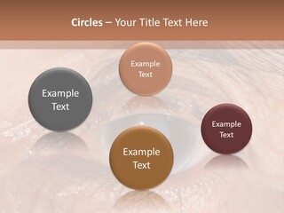 A Close Up Of An Eye With A Brown Background PowerPoint Template