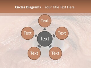 A Close Up Of An Eye With A Brown Background PowerPoint Template
