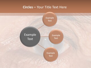 A Close Up Of An Eye With A Brown Background PowerPoint Template