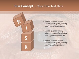 A Close Up Of An Eye With A Brown Background PowerPoint Template