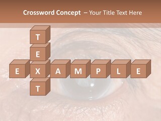 A Close Up Of An Eye With A Brown Background PowerPoint Template