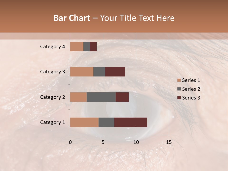 A Close Up Of An Eye With A Brown Background PowerPoint Template