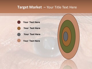 A Close Up Of An Eye With A Brown Background PowerPoint Template