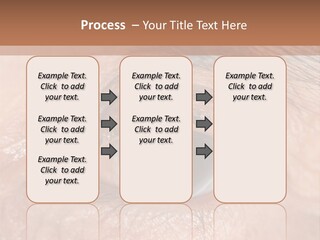 A Close Up Of An Eye With A Brown Background PowerPoint Template