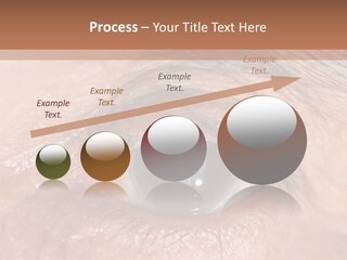 A Close Up Of An Eye With A Brown Background PowerPoint Template