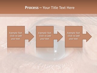 A Close Up Of An Eye With A Brown Background PowerPoint Template