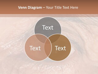 A Close Up Of An Eye With A Brown Background PowerPoint Template