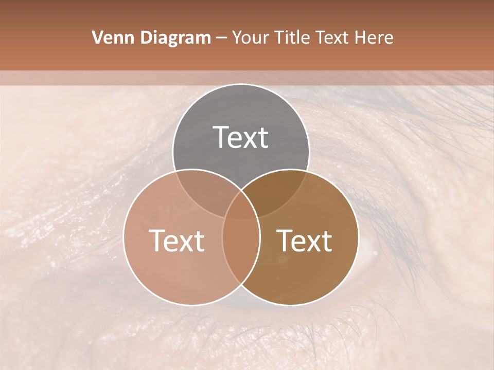 A Close Up Of An Eye With A Brown Background PowerPoint Template
