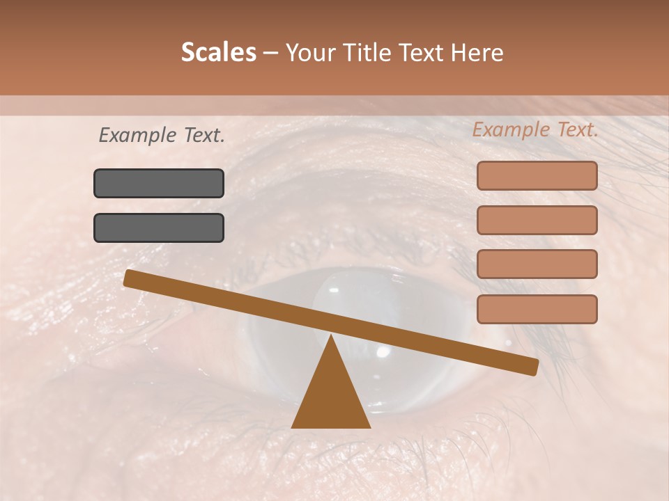 A Close Up Of An Eye With A Brown Background PowerPoint Template