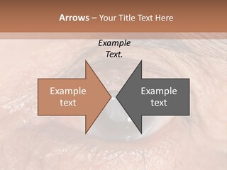 A Close Up Of An Eye With A Brown Background PowerPoint Template