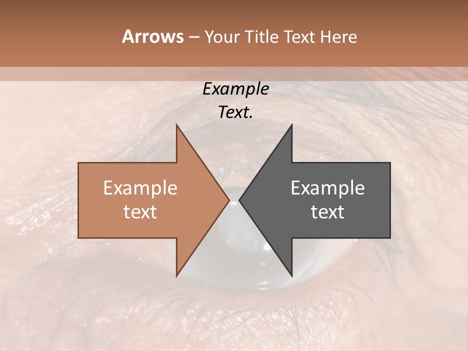 A Close Up Of An Eye With A Brown Background PowerPoint Template