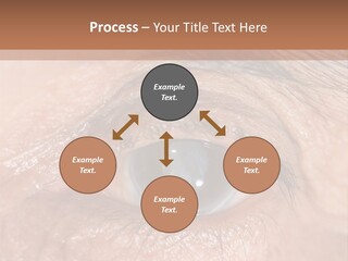 A Close Up Of An Eye With A Brown Background PowerPoint Template
