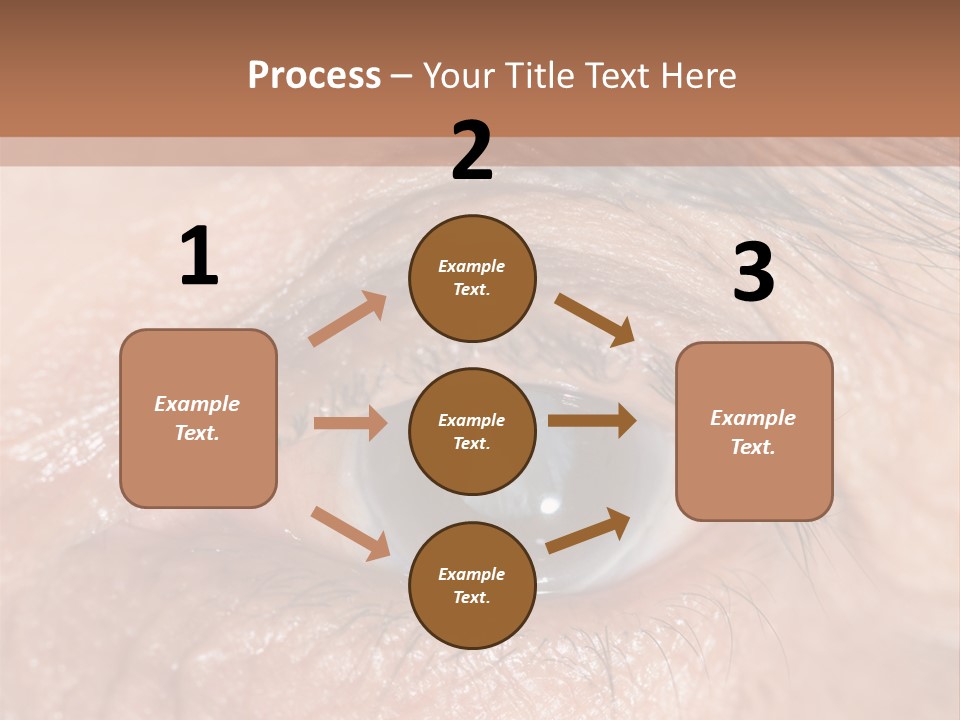 A Close Up Of An Eye With A Brown Background PowerPoint Template