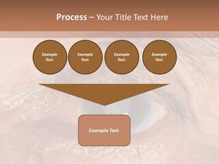 A Close Up Of An Eye With A Brown Background PowerPoint Template