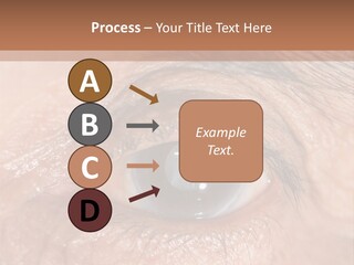 A Close Up Of An Eye With A Brown Background PowerPoint Template