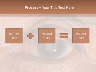 A Close Up Of An Eye With A Brown Background PowerPoint Template