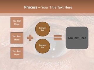 A Close Up Of An Eye With A Brown Background PowerPoint Template
