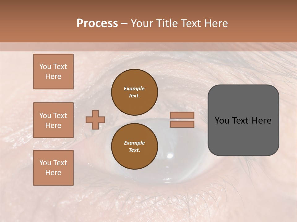 A Close Up Of An Eye With A Brown Background PowerPoint Template