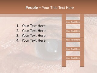 A Close Up Of An Eye With A Brown Background PowerPoint Template