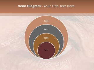A Close Up Of An Eye With A Brown Background PowerPoint Template