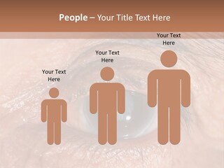 A Close Up Of An Eye With A Brown Background PowerPoint Template