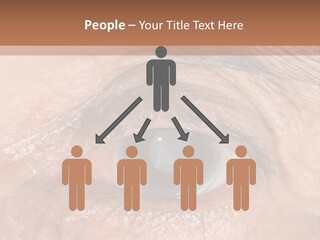 A Close Up Of An Eye With A Brown Background PowerPoint Template