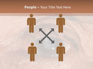 A Close Up Of An Eye With A Brown Background PowerPoint Template