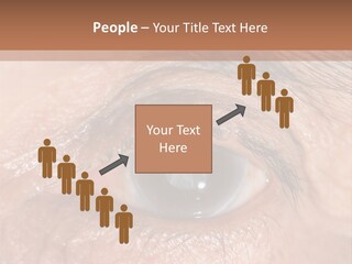 A Close Up Of An Eye With A Brown Background PowerPoint Template
