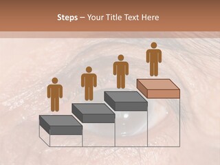 A Close Up Of An Eye With A Brown Background PowerPoint Template