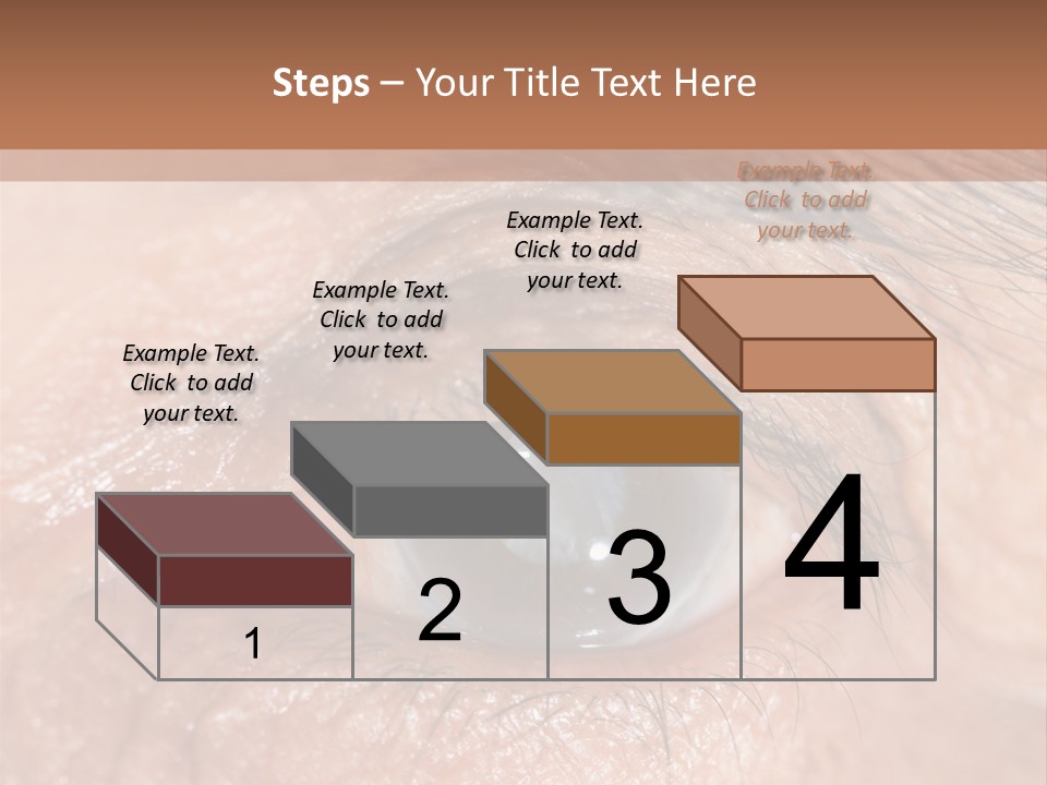 A Close Up Of An Eye With A Brown Background PowerPoint Template