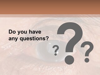 A Close Up Of An Eye With A Brown Background PowerPoint Template