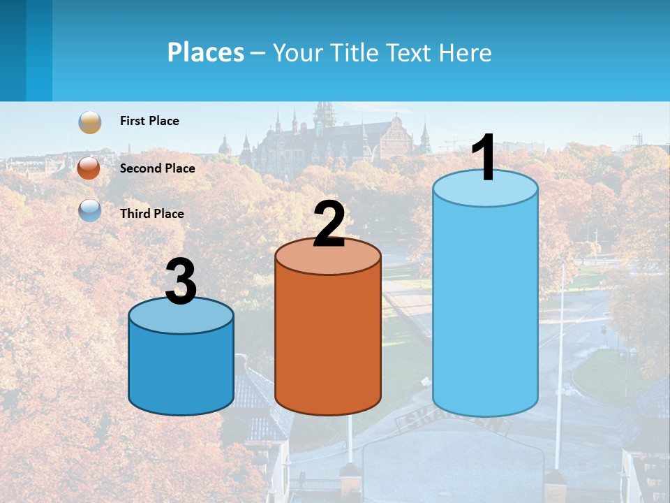 A Scenic View Of A City With A Church In The Background PowerPoint Template