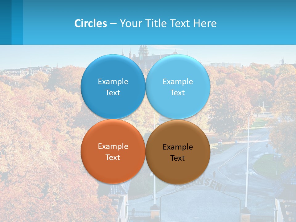 A Scenic View Of A City With A Church In The Background PowerPoint Template