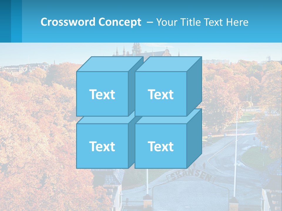 A Scenic View Of A City With A Church In The Background PowerPoint Template